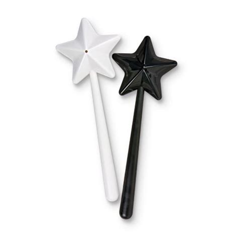 Sprinkle a touch of magic on your meals with Fred salt and pepper shakers adorned with a magic wand pattern